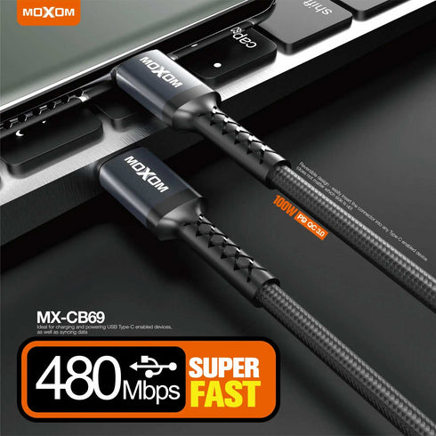 Moxom TYPE-C to TYPE-C charging cable model MX-CB69 100W